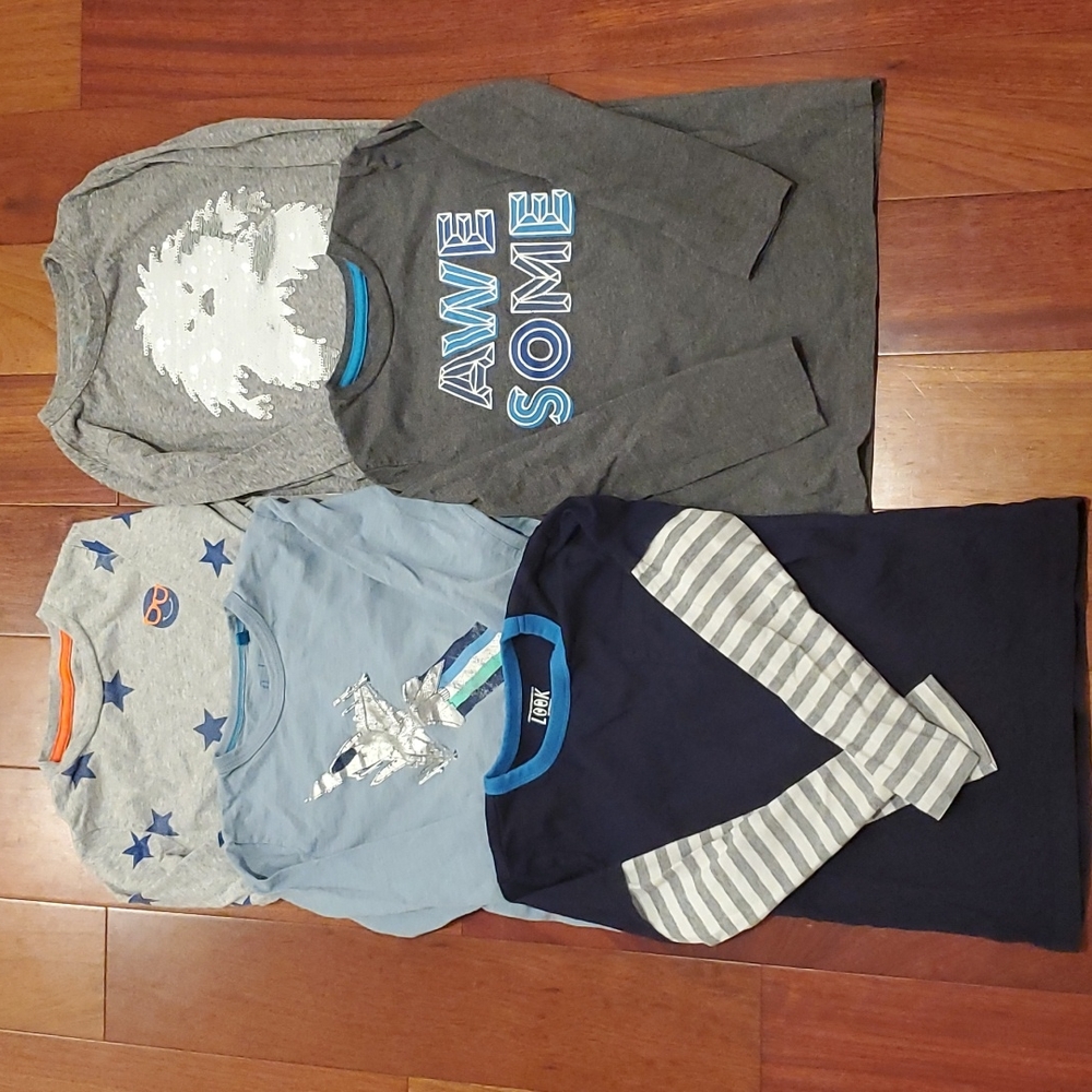 Lot of Mini Boden and Crew Cuts boys shirts size 6-7